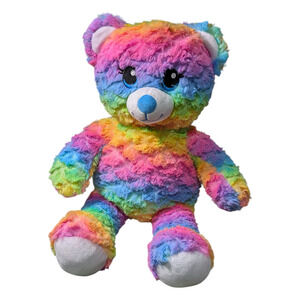 Build-A-Bear Workshop Rainbow Plush Teddy Bear Rare Plushie Stuffed Animal